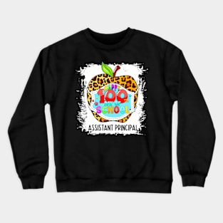 Assistant Principal Life Happy 100Th Day Of School Face Mask Crewneck Sweatshirt